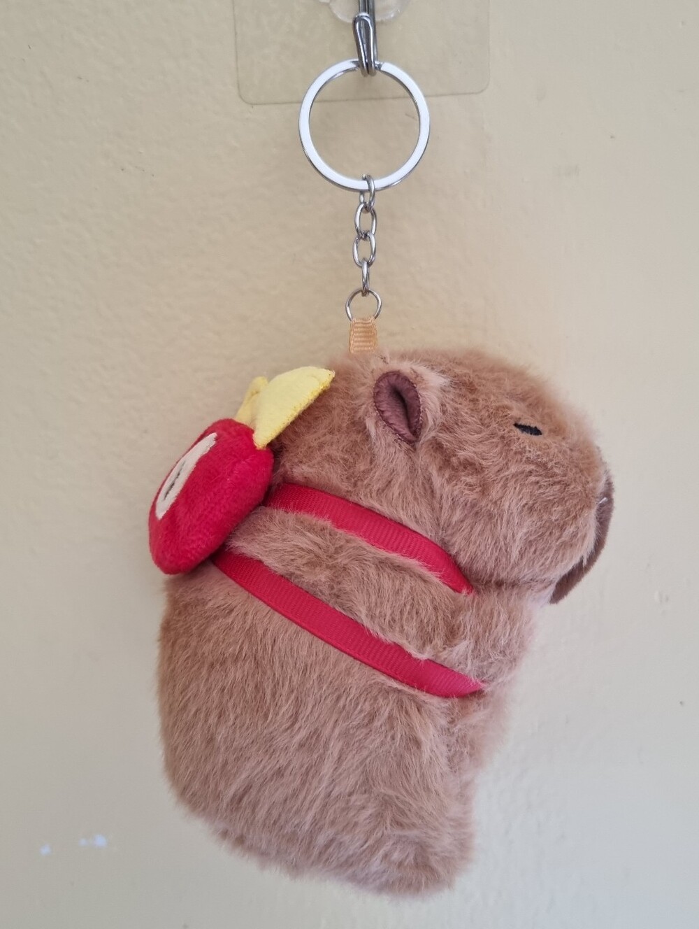 Cute Capybara Kids Bag Keychain Soft Plush Stuffed Toy Plushies Bag Accessories